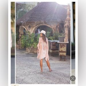 Tie-Dye Kimono in Coral/Pink